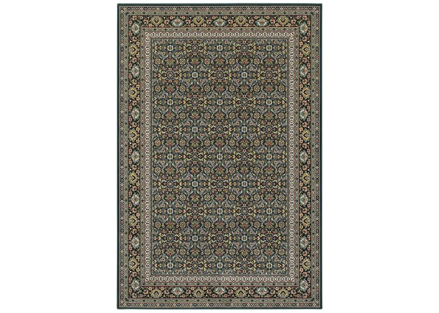 Kashan 7'10" x 10'10" Navy Rug