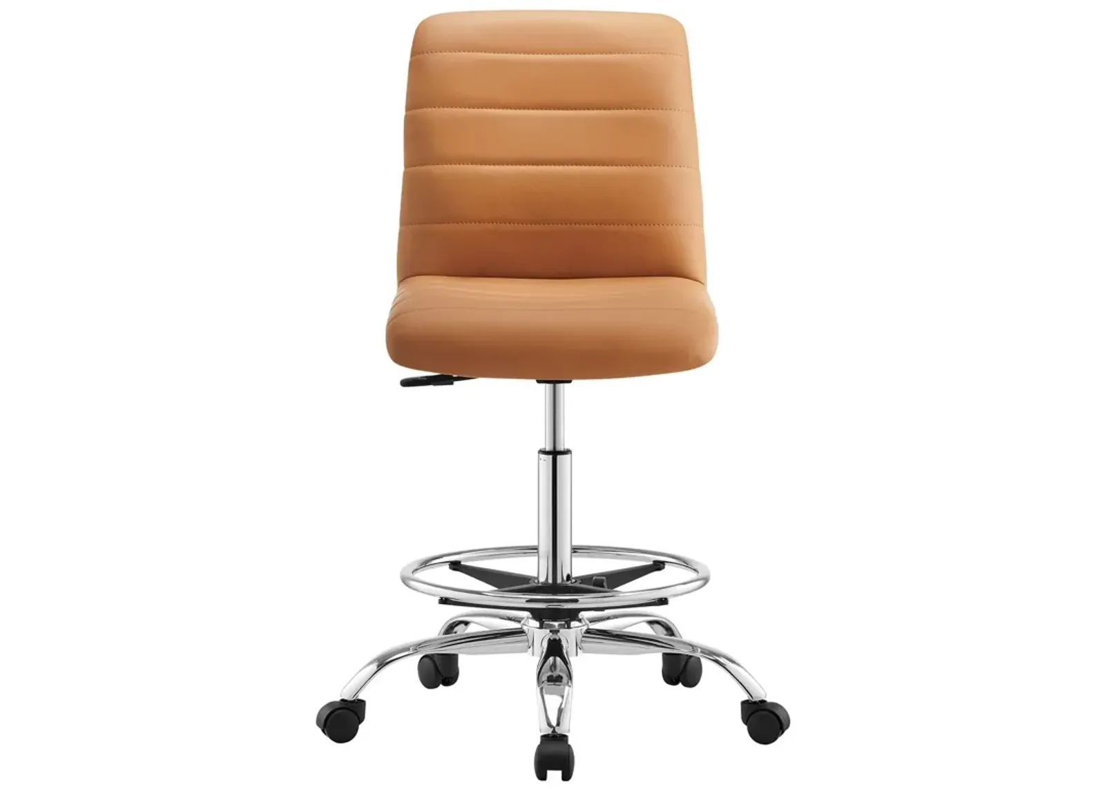 Modway Furniture - Ripple Armless Vegan Leather Drafting Chair