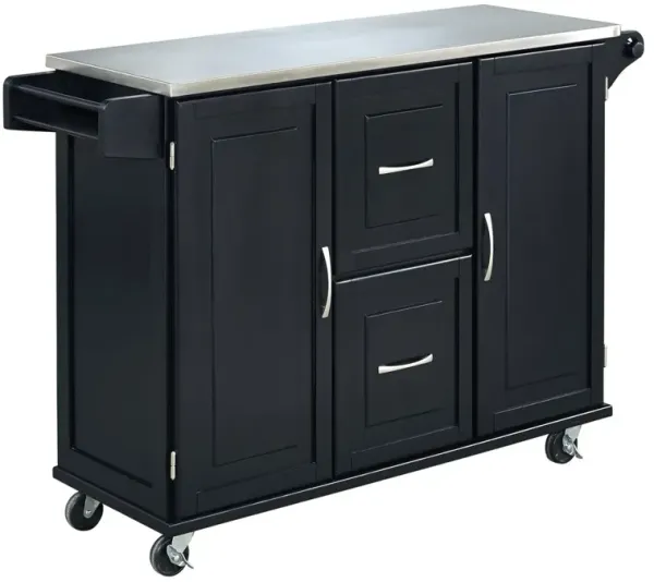 Dolly Madison Black Kitchen Cart