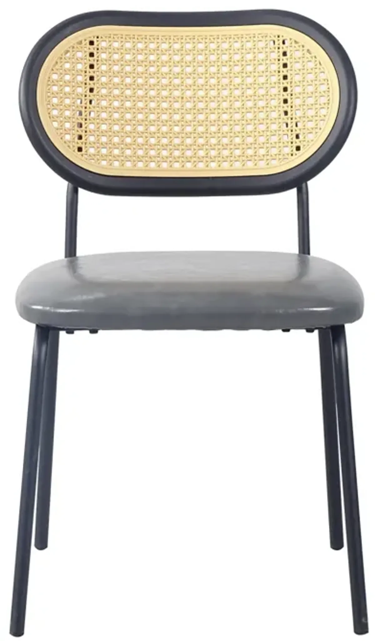 Modern Grey PU Leather Dining Chair Set of 4