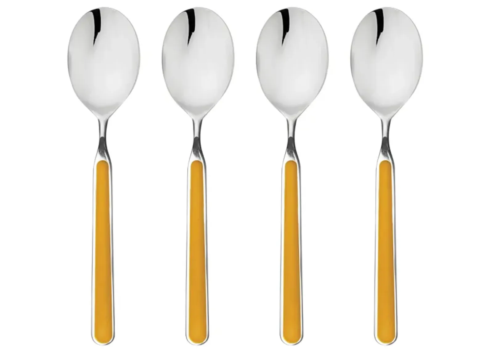 Fantasia 4-Piece American Coffee Spoon Set in Mustard