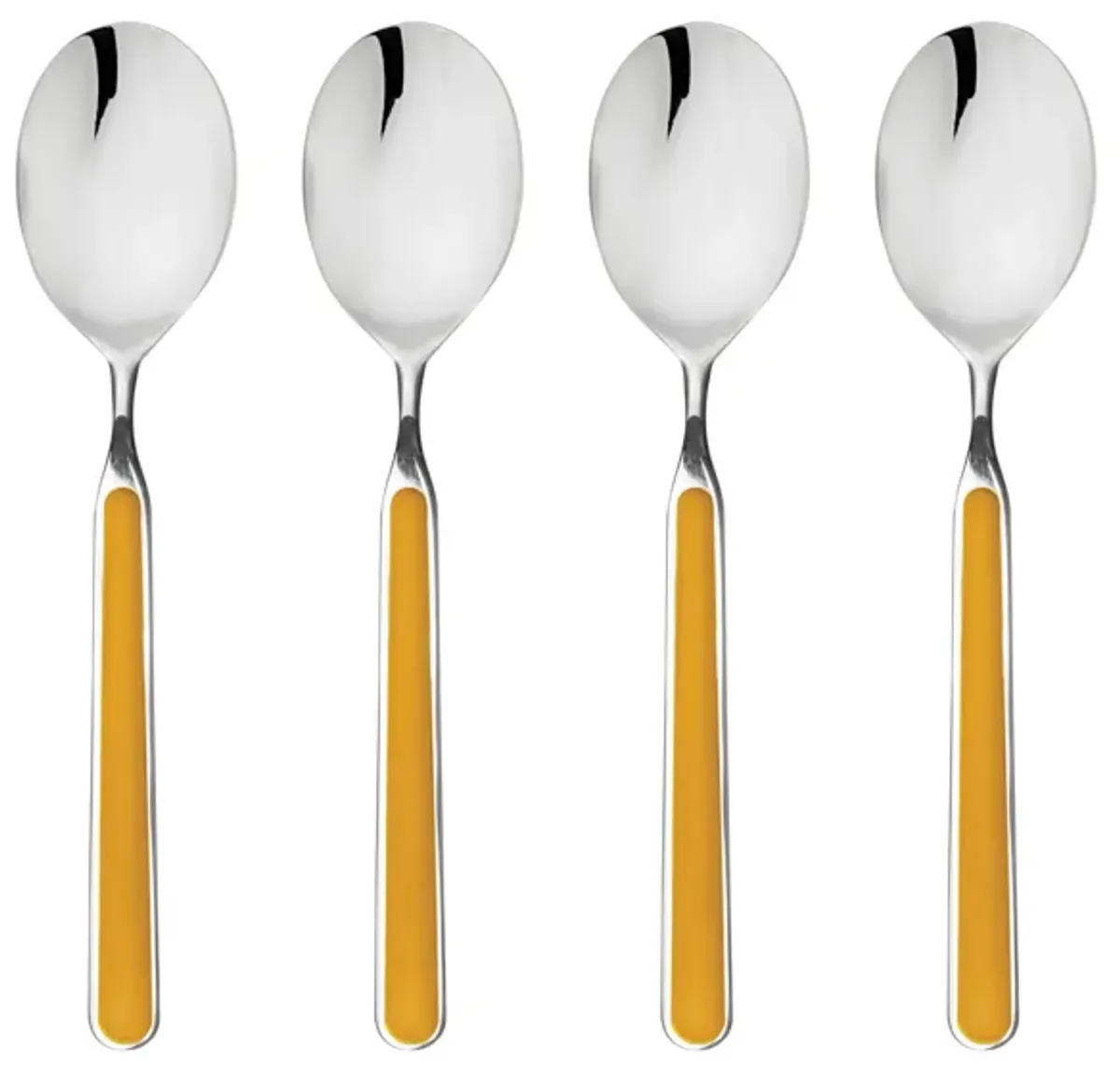 Fantasia 4-Piece American Coffee Spoon Set in Mustard