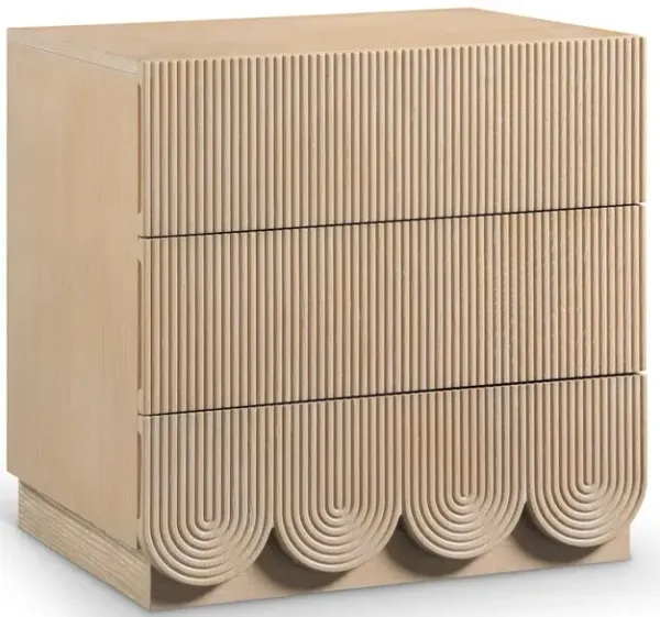 Meridian Furniture Scallop Natural Night Stand