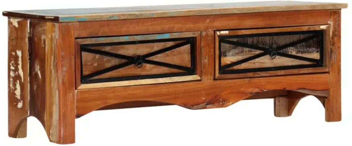 vidaXL TV Cabinet 47.2"x11.8"x15.7" Solid Reclaimed Wood