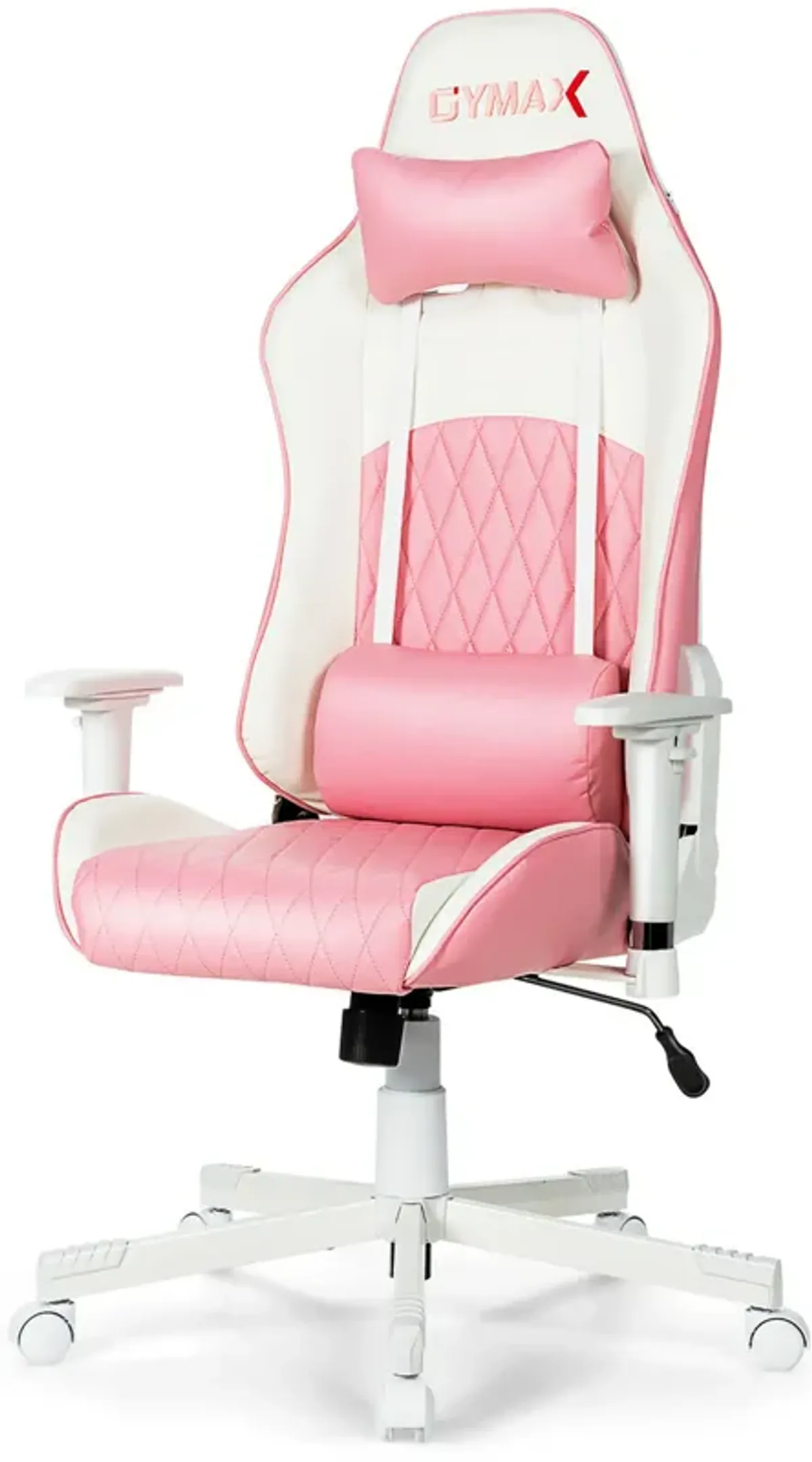 Costway Gaming Chair Racing Style Adjustable Swivel Computer Office Chair Pink