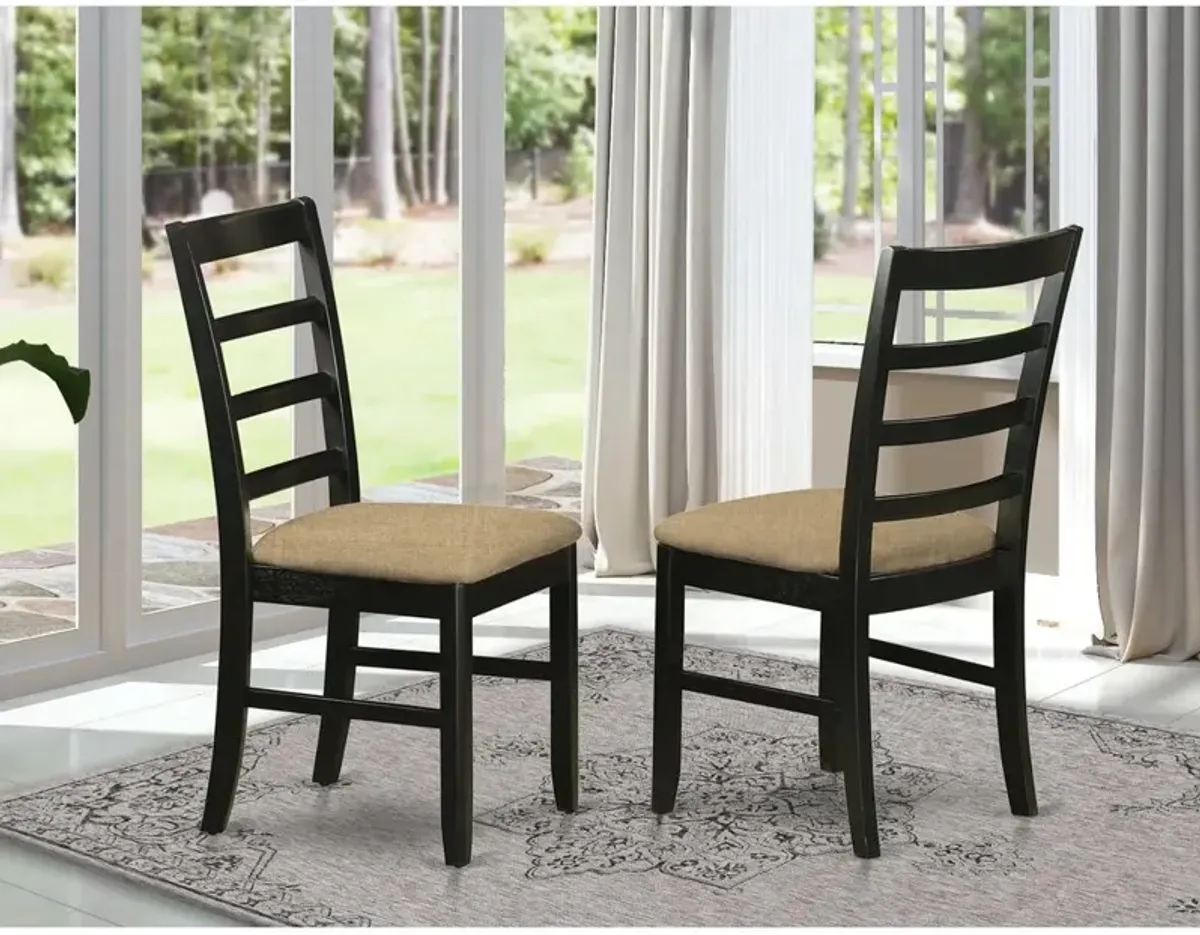 PFC-BLK-C Parfait Chair for dining room with Cushion Seat - Black & Cherry Finish.