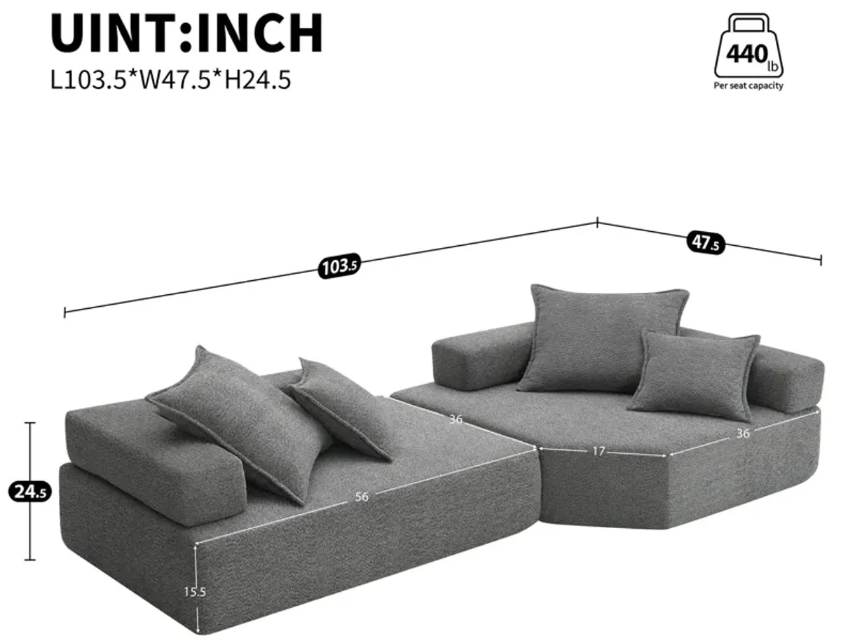 Merax Oversized Modular L Shaped Sectional Sofa