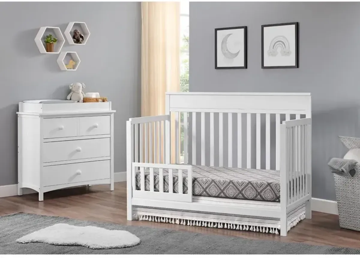 Oxford Baby Castle Hill 4 In 1 Crib Barn White