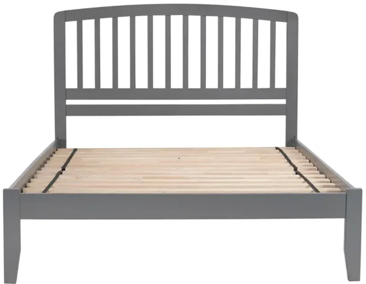 Atlantic Furniture  62.63 x 82.5 x 50 in. Richmond Platform Bed with Open Foot Board - Grey  Queen Size