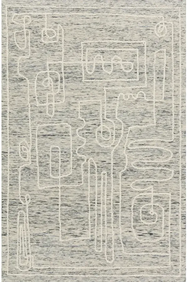 Leela LEE01 Sky/White 8'6" x 12' Rug by Justina Blakeney