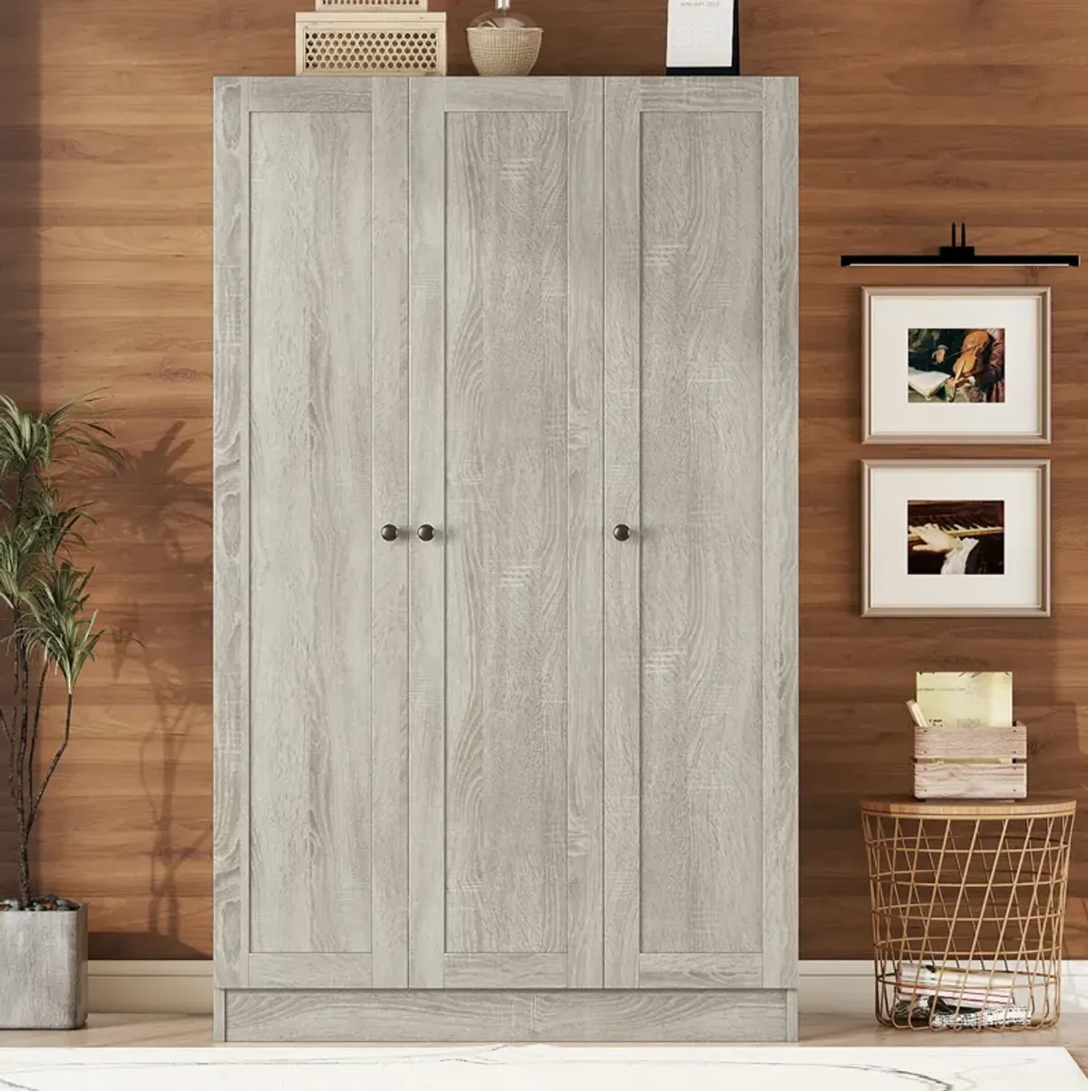 Merax 3 Doors Wardrobe Armoire Closet