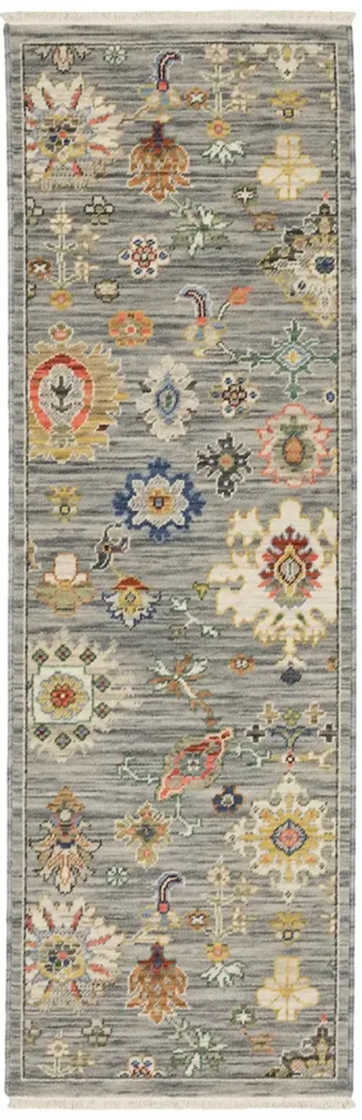 Lucca 2'6" x 12' Grey Rug