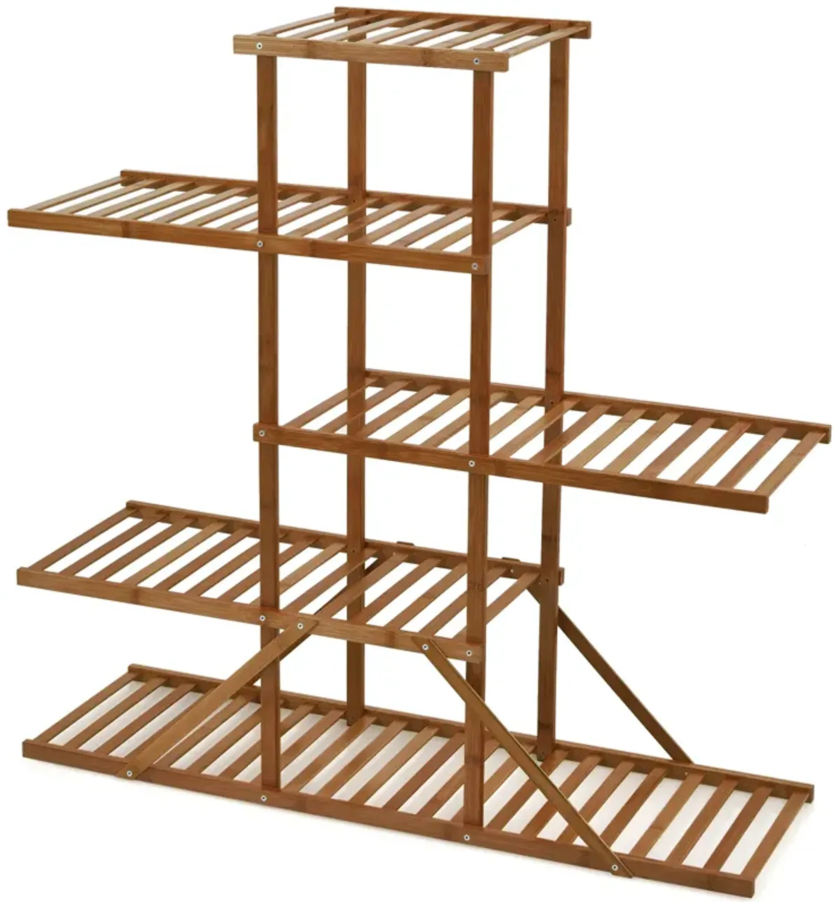 5-tier 10 Potted Bamboo Plant Stand