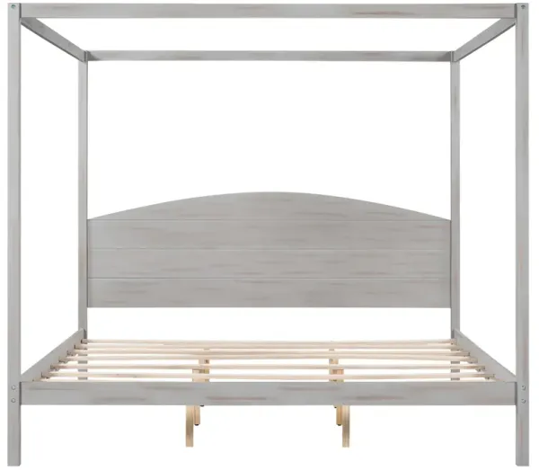 Merax Canopy Platform Bed with Headboard