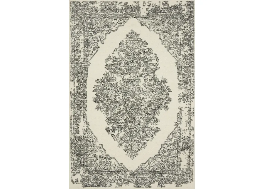 Annie ANN02 White/Black 7'9" x 9'9" Rug