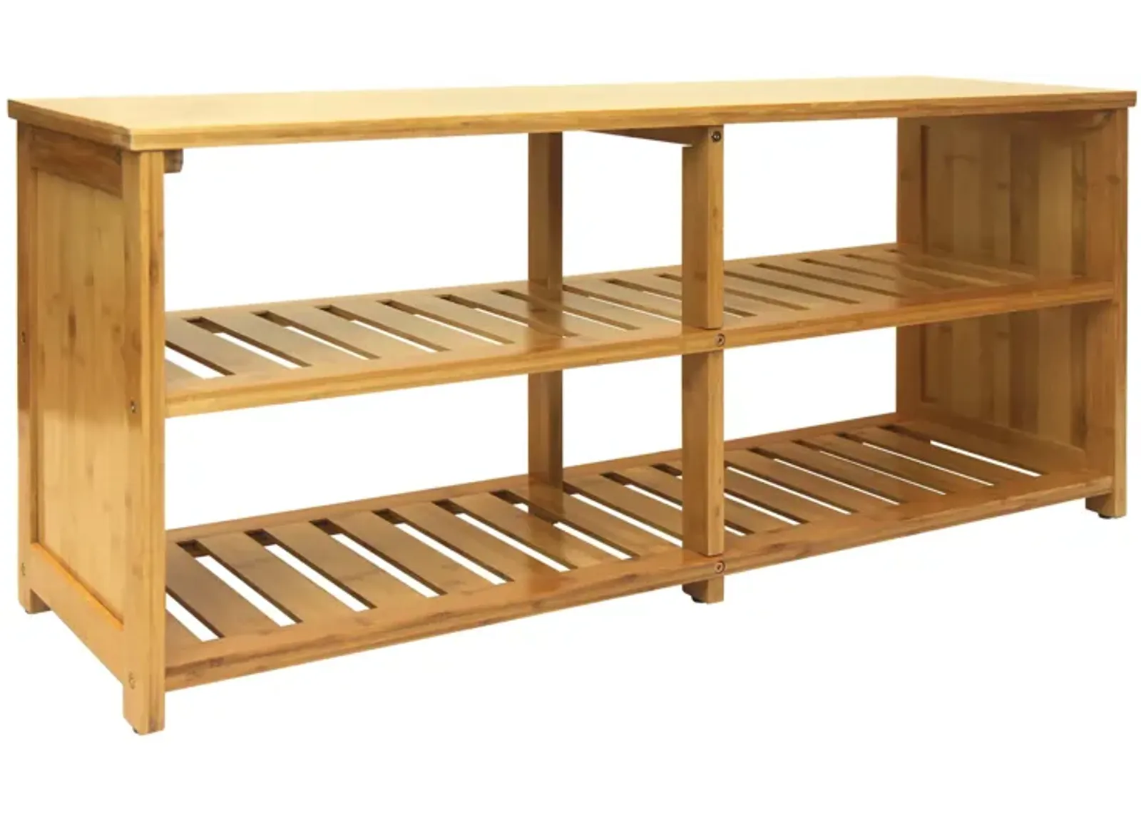 Oceanstar 10-Pair Bamboo Entryway Storage Bench.