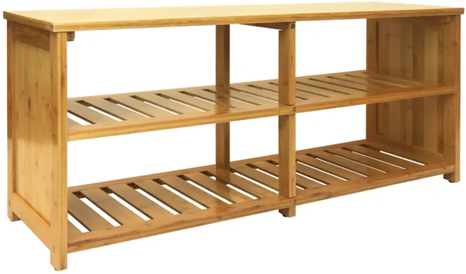 Oceanstar 10-Pair Bamboo Entryway Storage Bench.