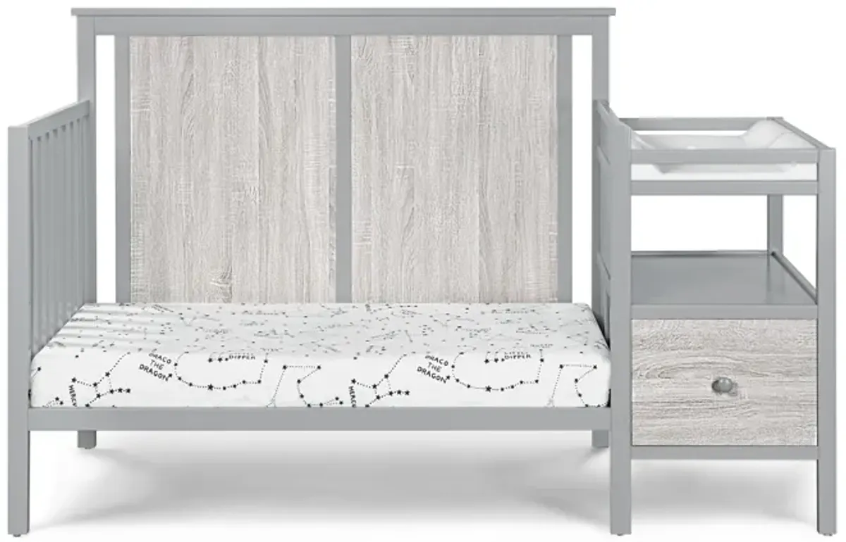 Sutie Bebe Connelly 4-in-1 Crib and Changer Combo Gray/Rockport Gray