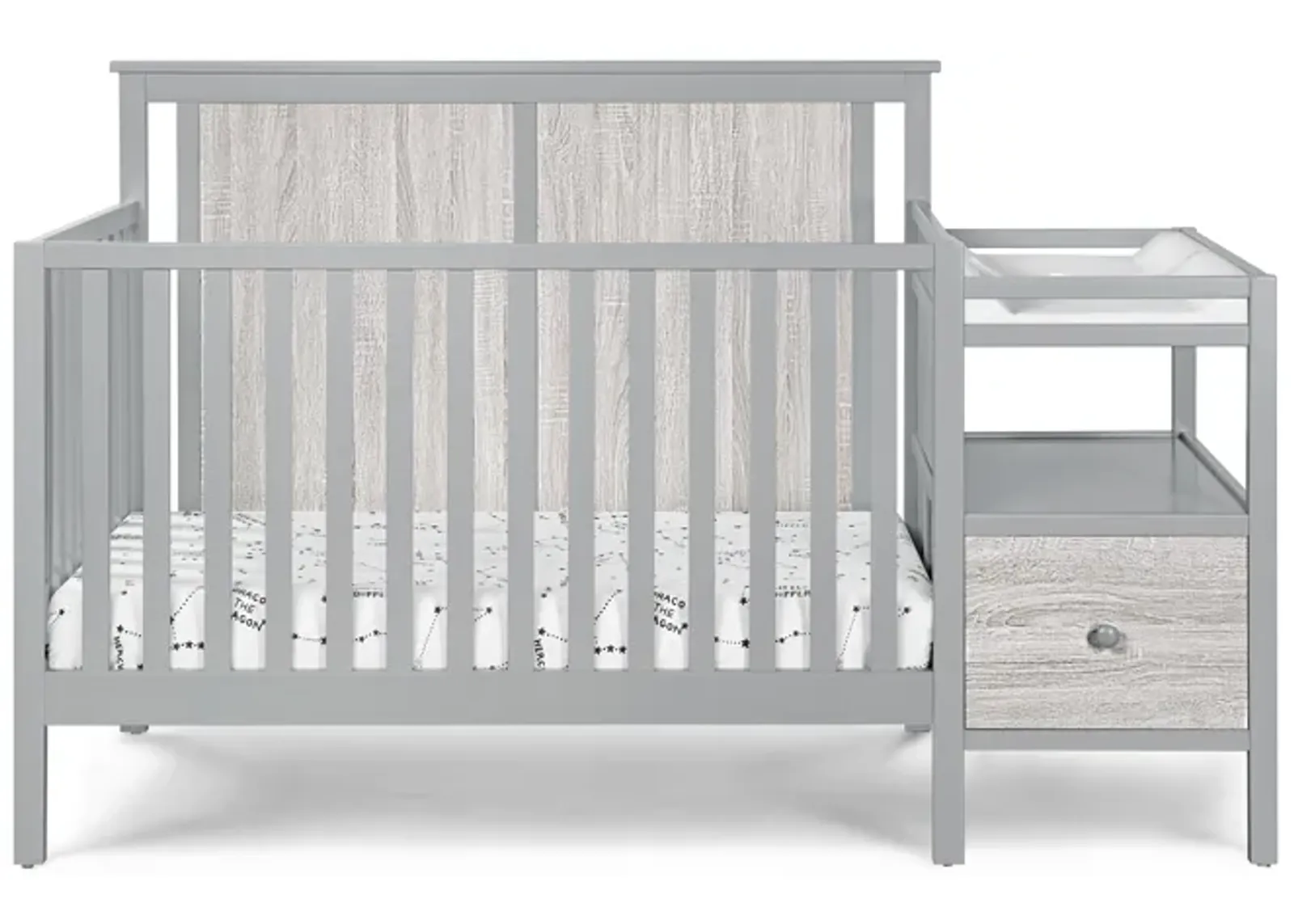 Sutie Bebe Connelly 4-in-1 Crib and Changer Combo Gray/Rockport Gray