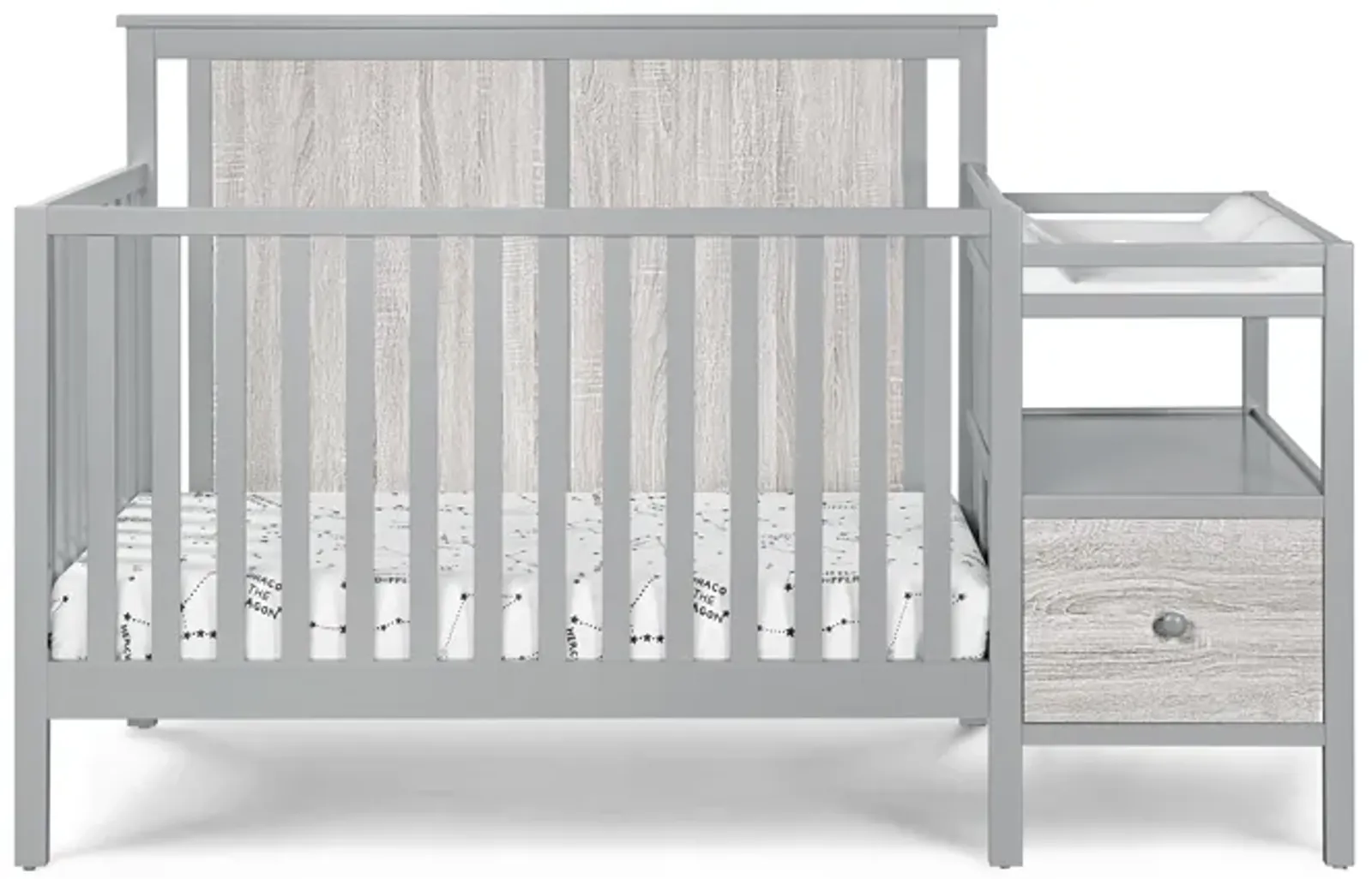 Sutie Bebe Connelly 4-in-1 Crib and Changer Combo Gray/Rockport Gray