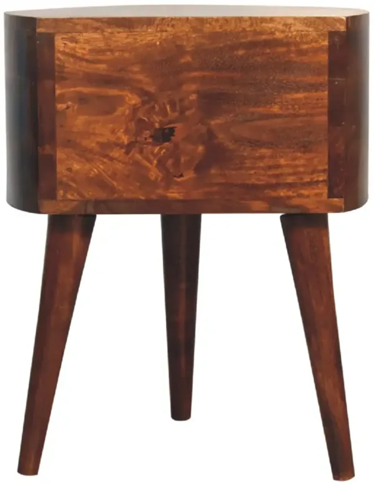 Odyssey Tripod 2 Drawer Solid Wood Nightstand Chestnut