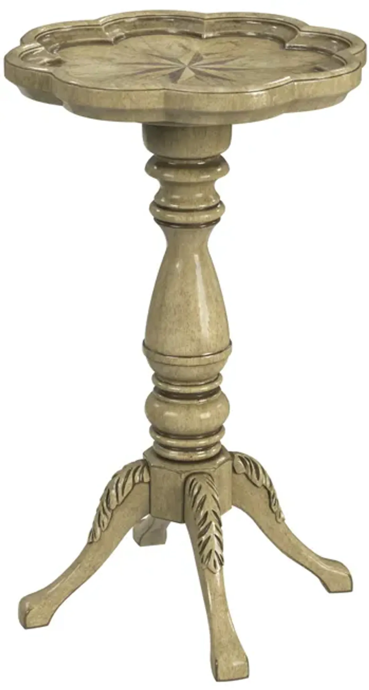 Hivvago 20 Inch Beige Manufactured Wood Round End Table