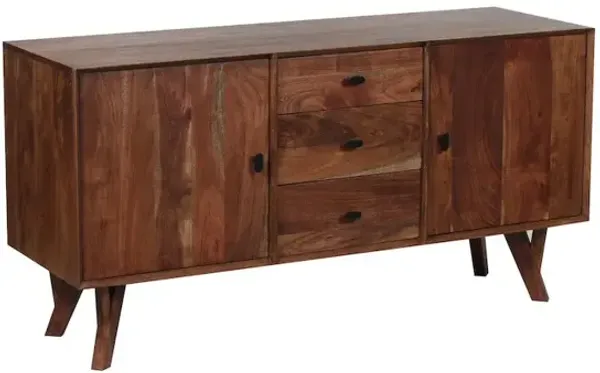 Porter Designs Portola Solid Acacia Wood Sideboard, Brown