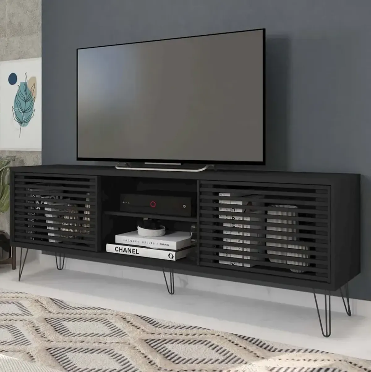 Frizz Mid-Century Modern TV Stand for 70 Inch TV