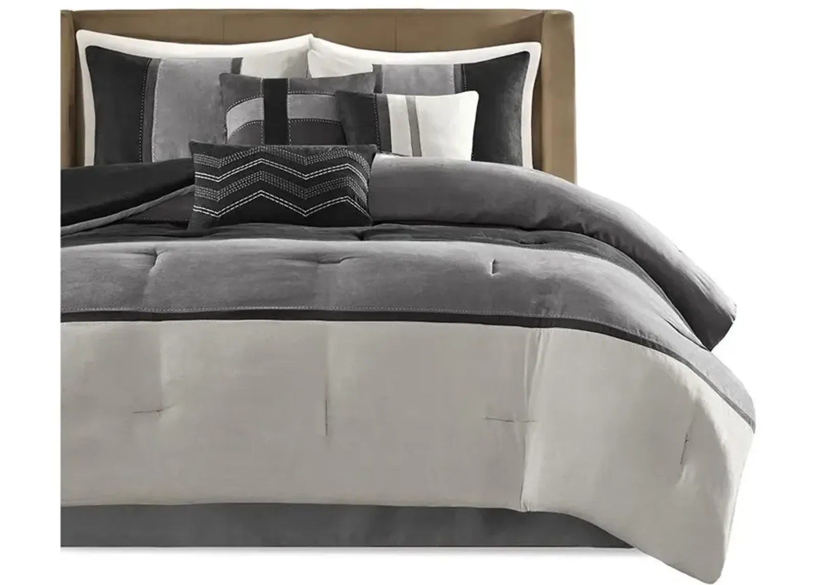 Belen Kox 7 Piece Faux Suede Comforter Set, Belen Kox