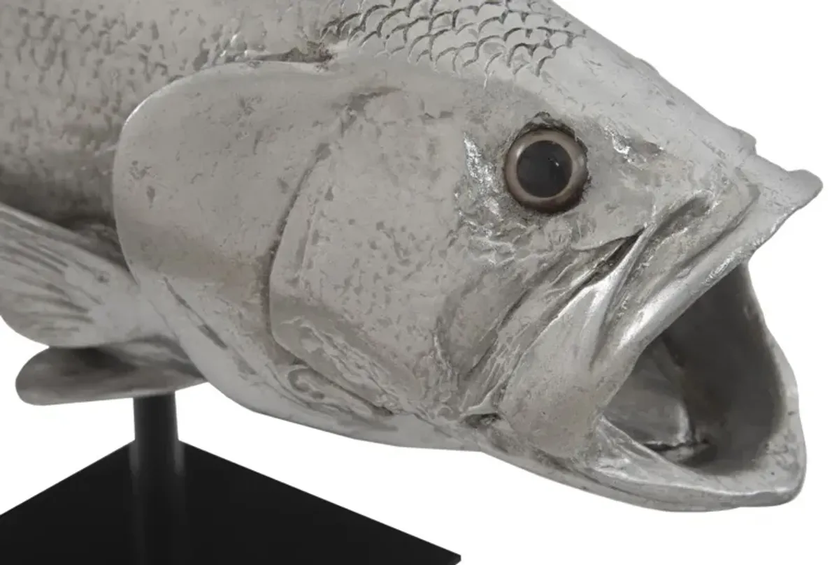 Large Mouth Bass Fish Sculpture
