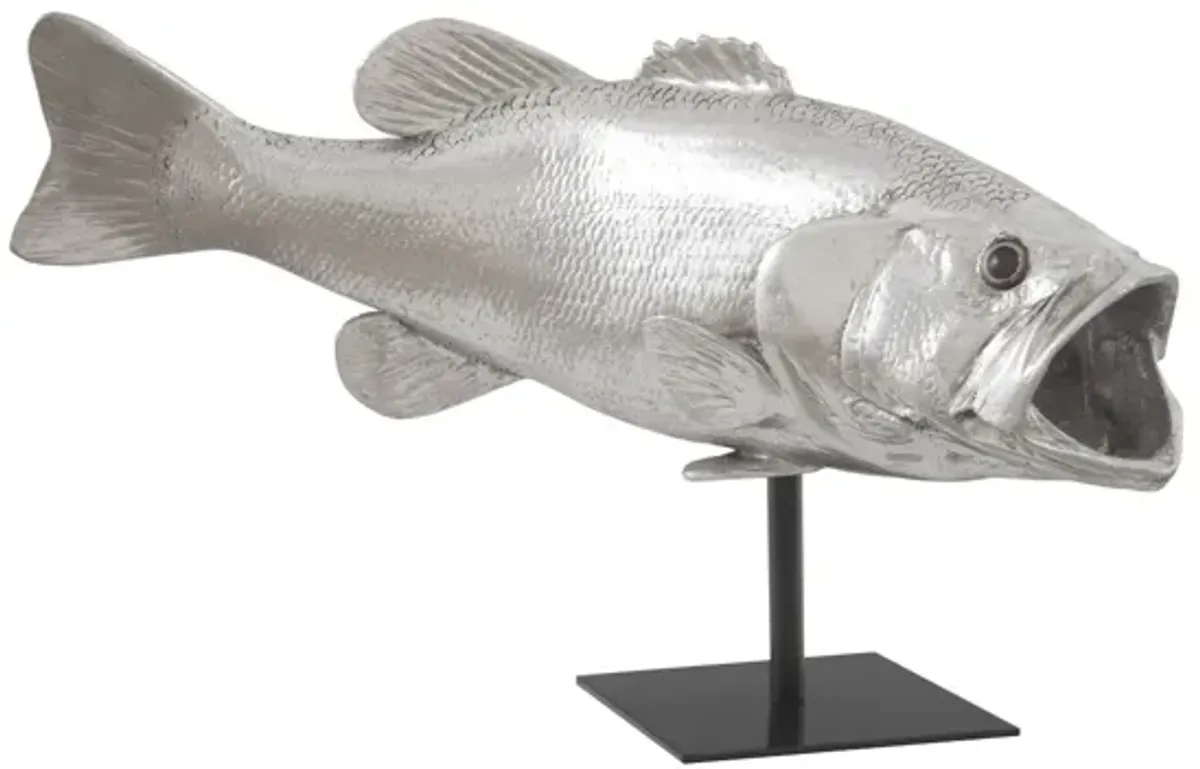 Large Mouth Bass Fish Sculpture