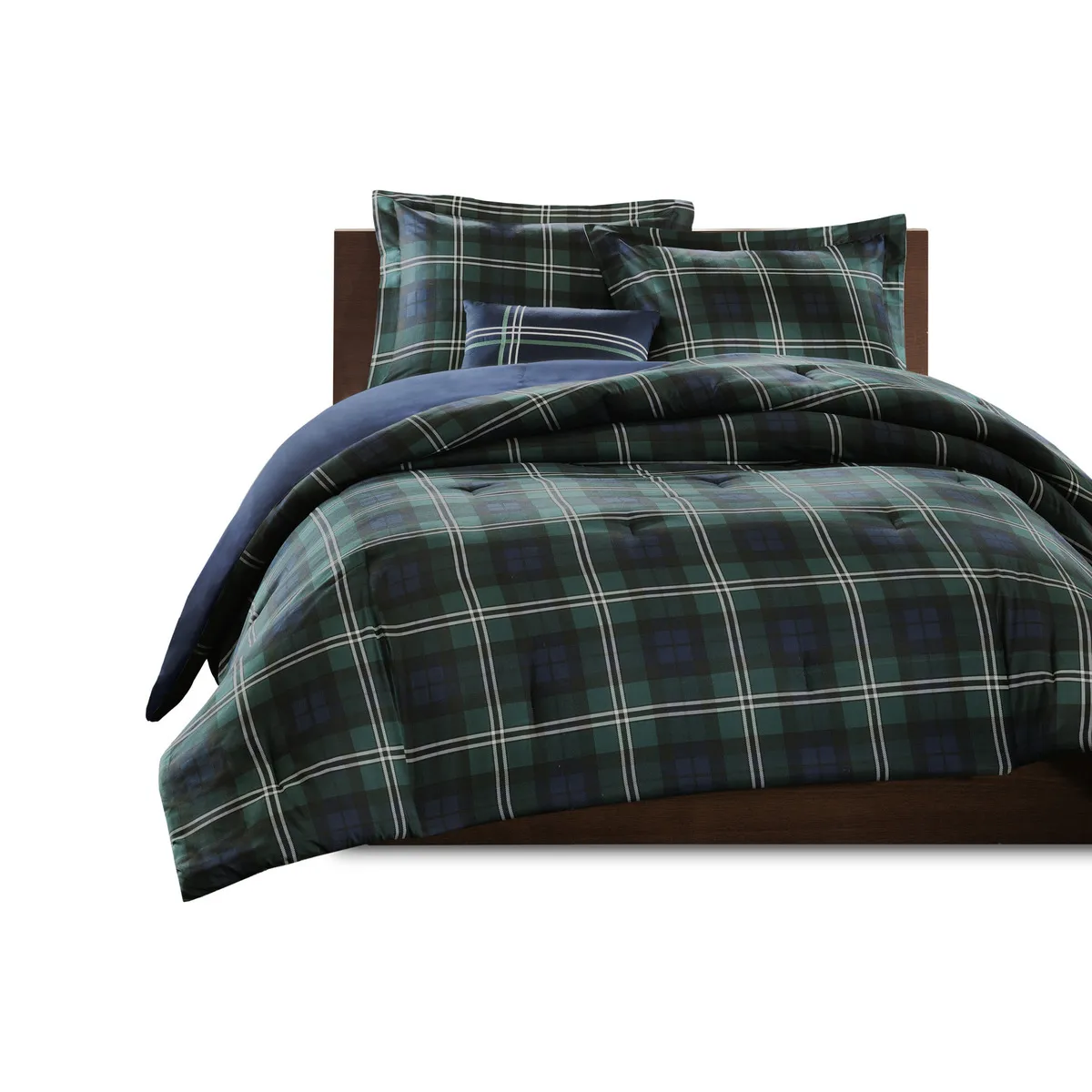 Gracie Mills Vilma Rustic Plaid Comforter Set