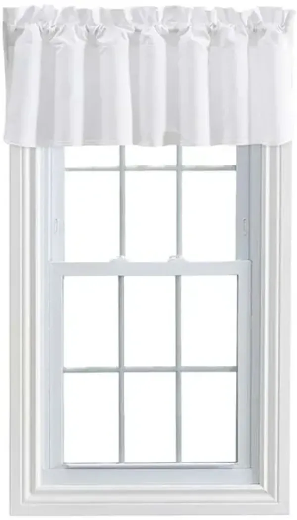 Ellis Stacey 3" Rod Pocket High Quality Fabric Solid Color Window Lined Filler Valance 42"x13" White