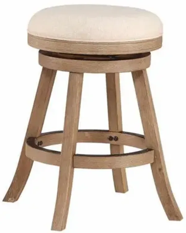 Boraam 24 Fenton Counter Stool - Driftwood Wire-Brush & Ivory