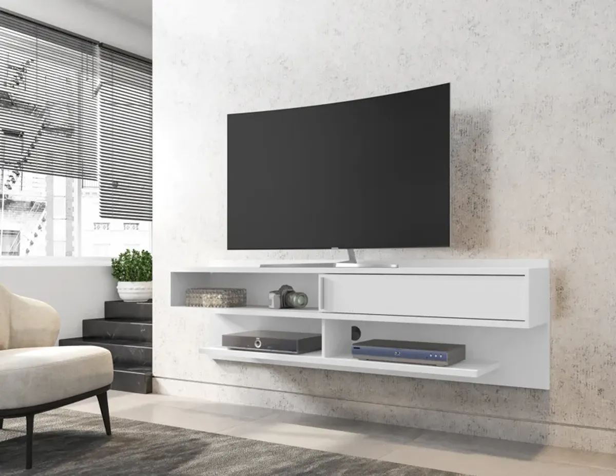 Astor White Floating Entertainment Center