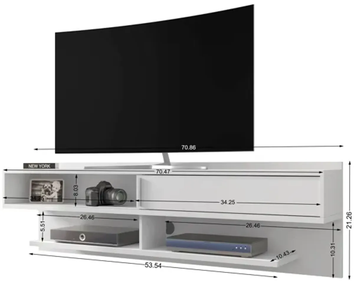 Astor White Floating Entertainment Center