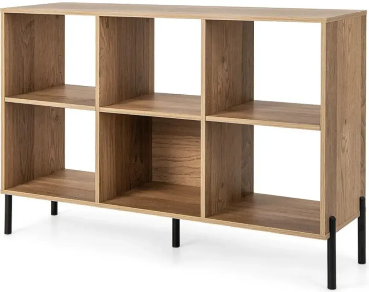 Hivvago Open-Back Bookshelf with Drawer for Study