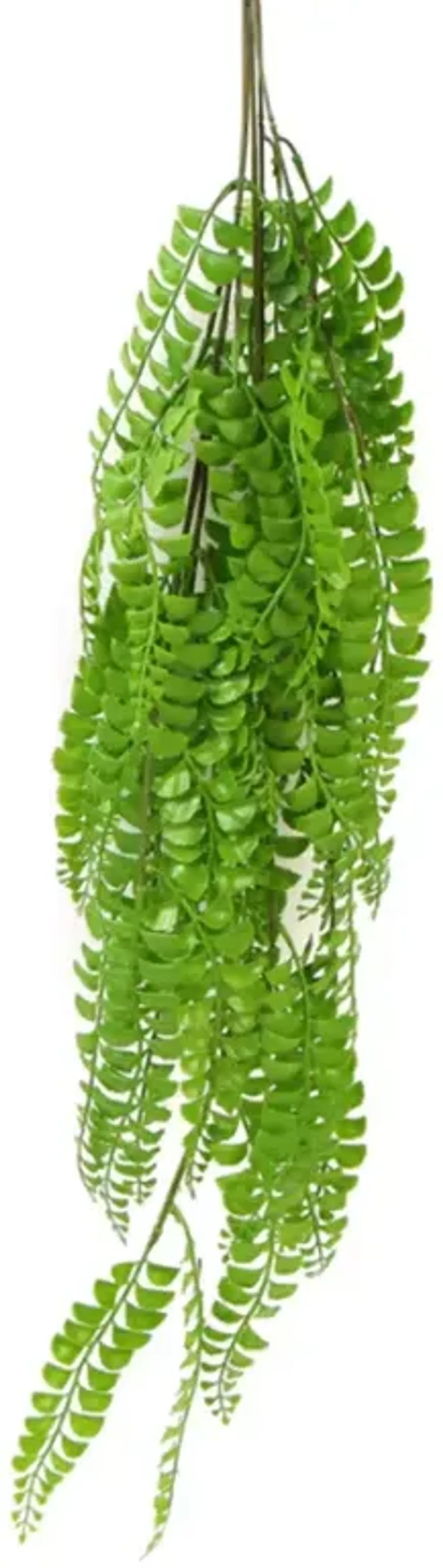 Artificial Dark Green Hanging Button Fern Plant 31" UV Resistant