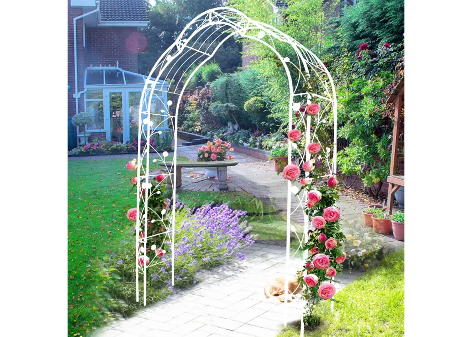 Customizable Metal Garden Arch for Weddings and Events