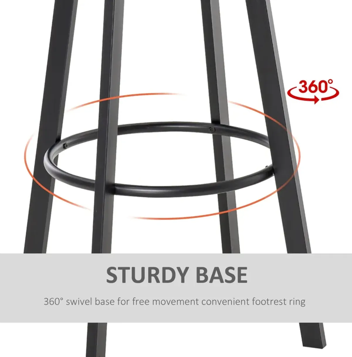 Industrial Bar Dining: 3-Piece Adjustable Height Bistro Set with Swivel Stools