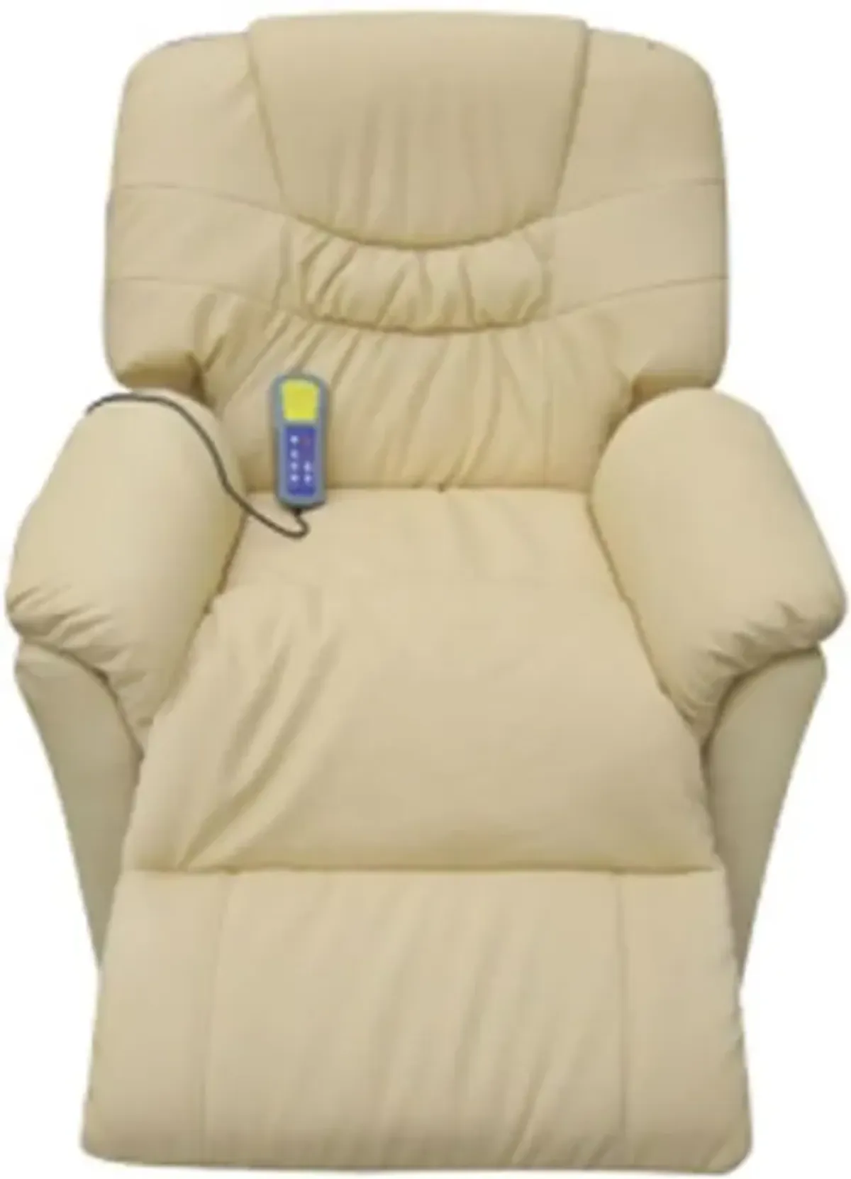 vidaXL Massage Chair Cream Faux Leather