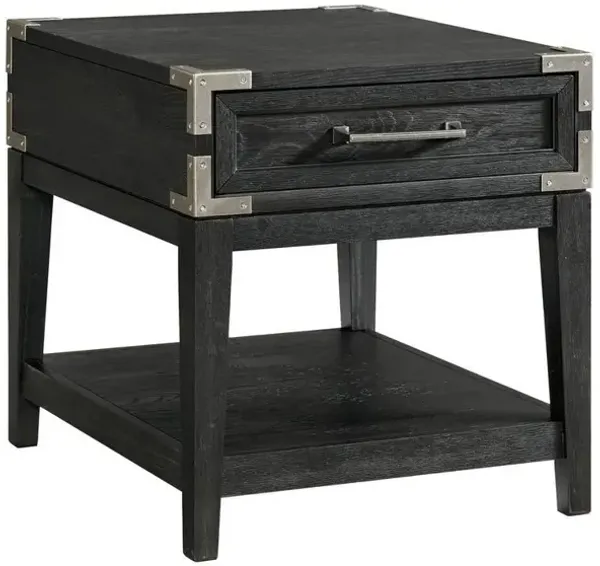 26x22 End Table in Weathered Steel