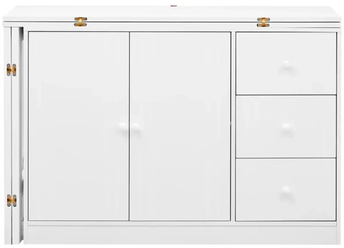 Merax Sideboard Cabinet with Adjustable Pull-Out Top