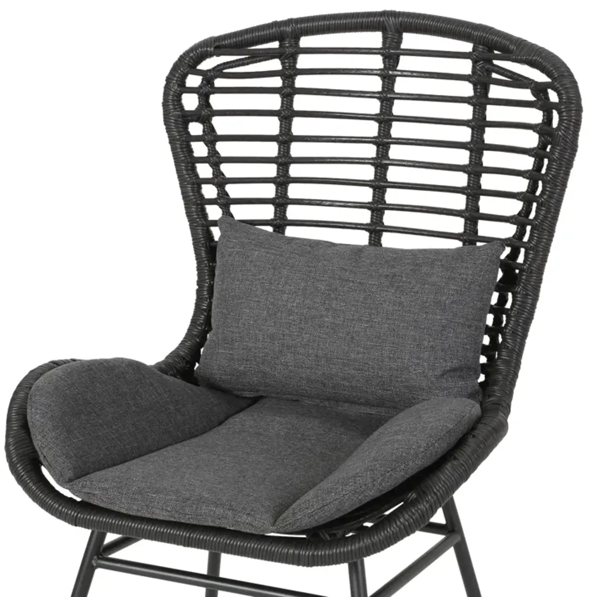 Merax 2 Pieces Outdoor Rattan Patio Chairs Set