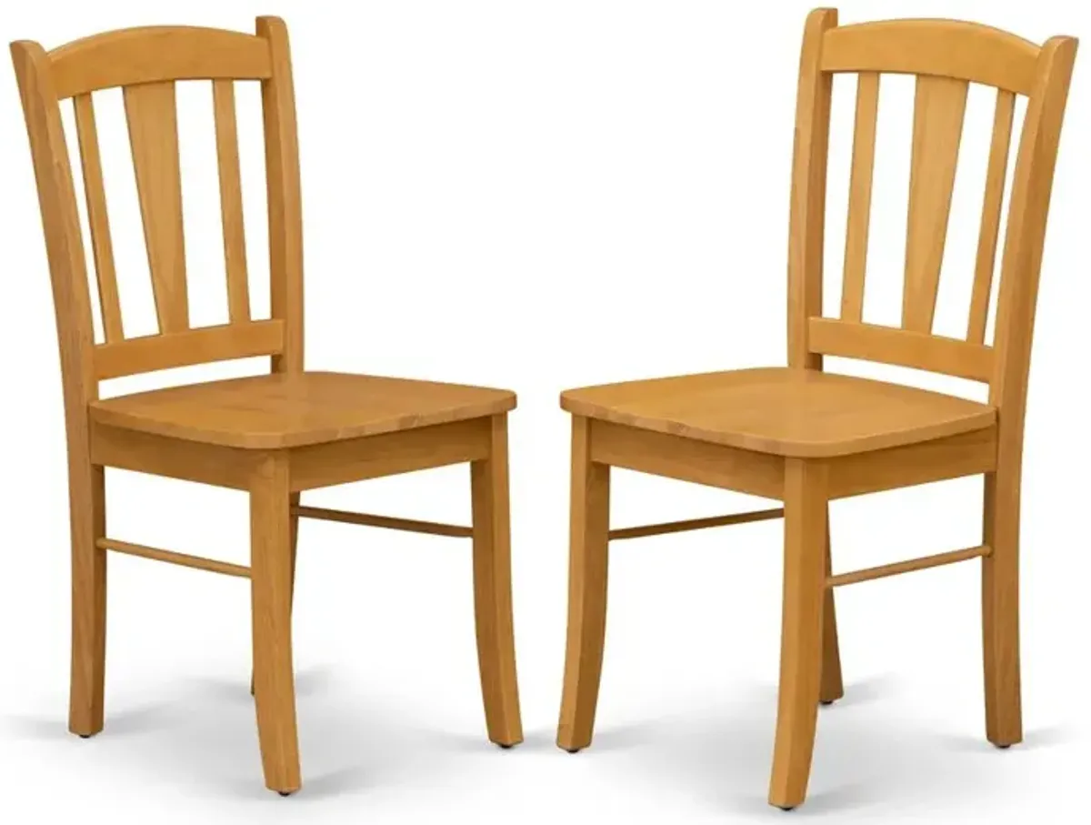 East West Furniture Dublin  Dining  room  Chair  with  Wood  Seat,  Set  of  2