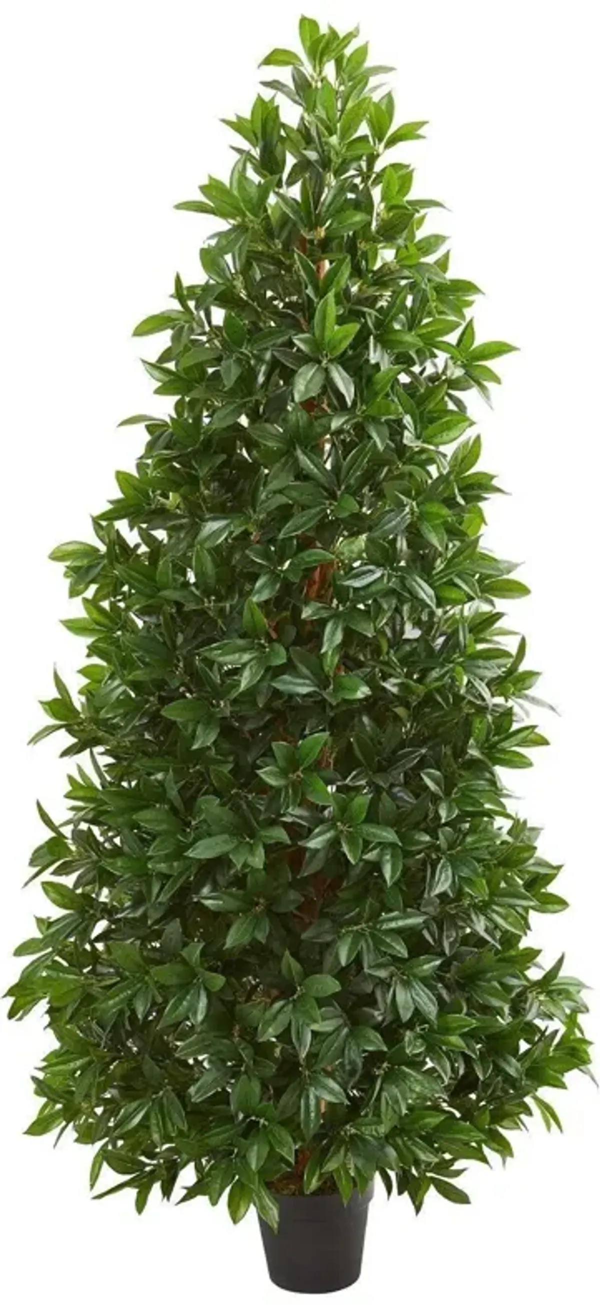 Nearly Natural 5-ft Bay Leaf Cone Topiary Tree UV Resistant (Indoor/Outdoor)