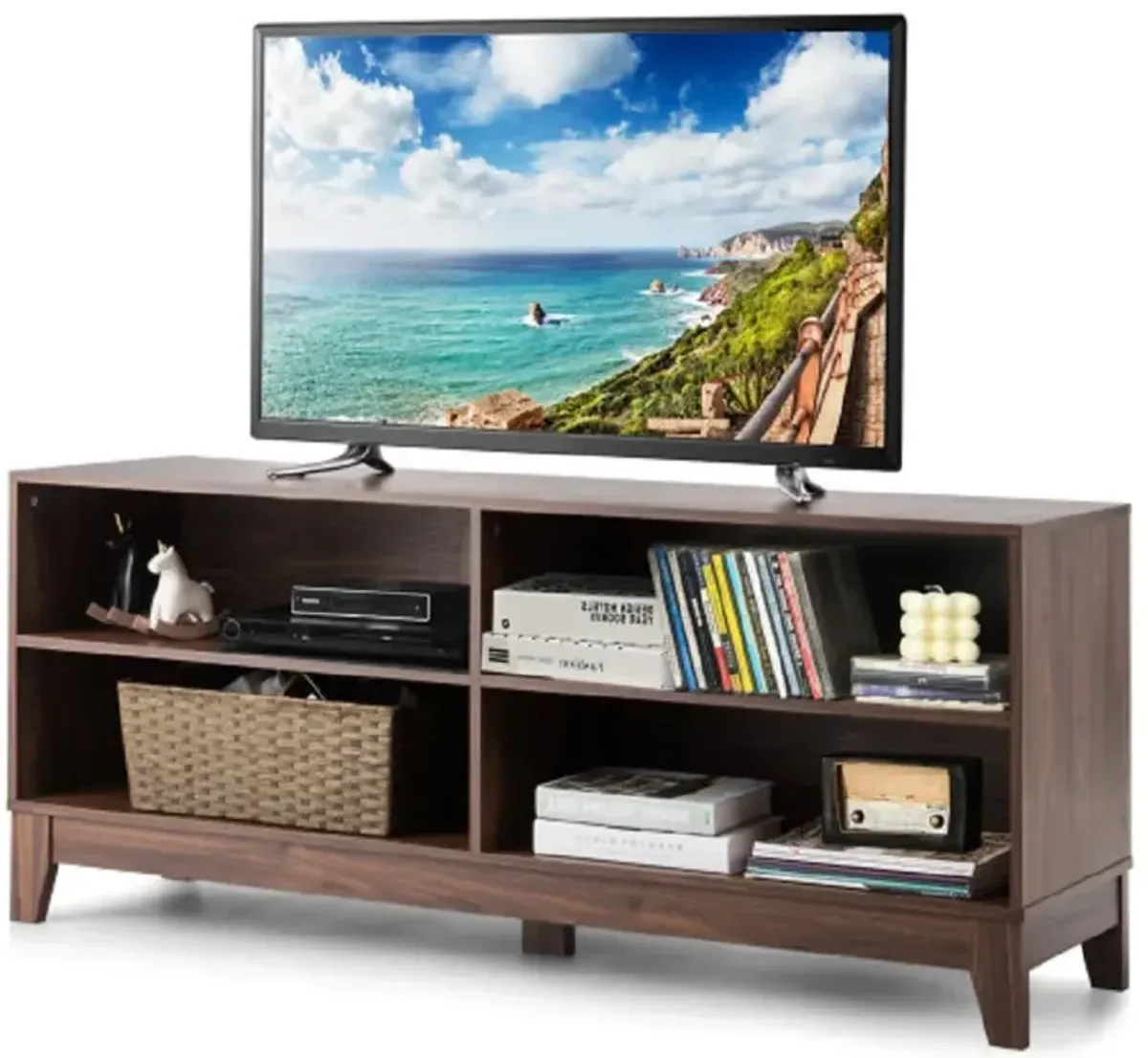 58 Inch Modern Entertainment Media Center Wood TV Stand