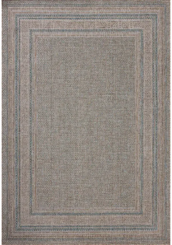 Topanga Natural/Teal 2'3" x 3'9" Area Rug by Amber Lewis x Loloi