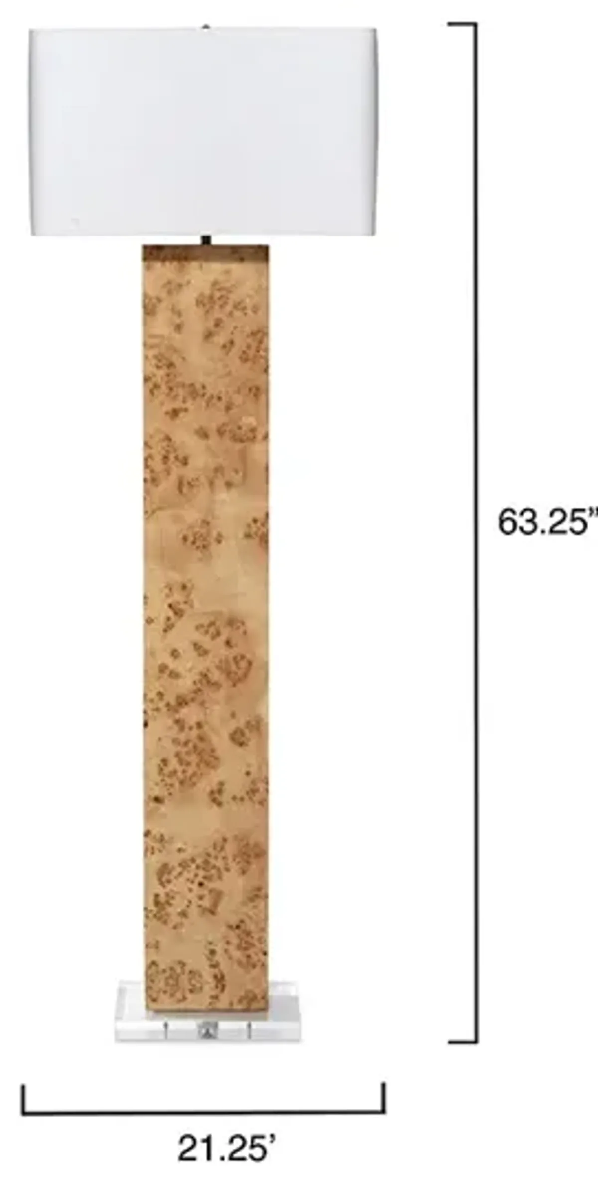 Parallel Burl Floor Lamp