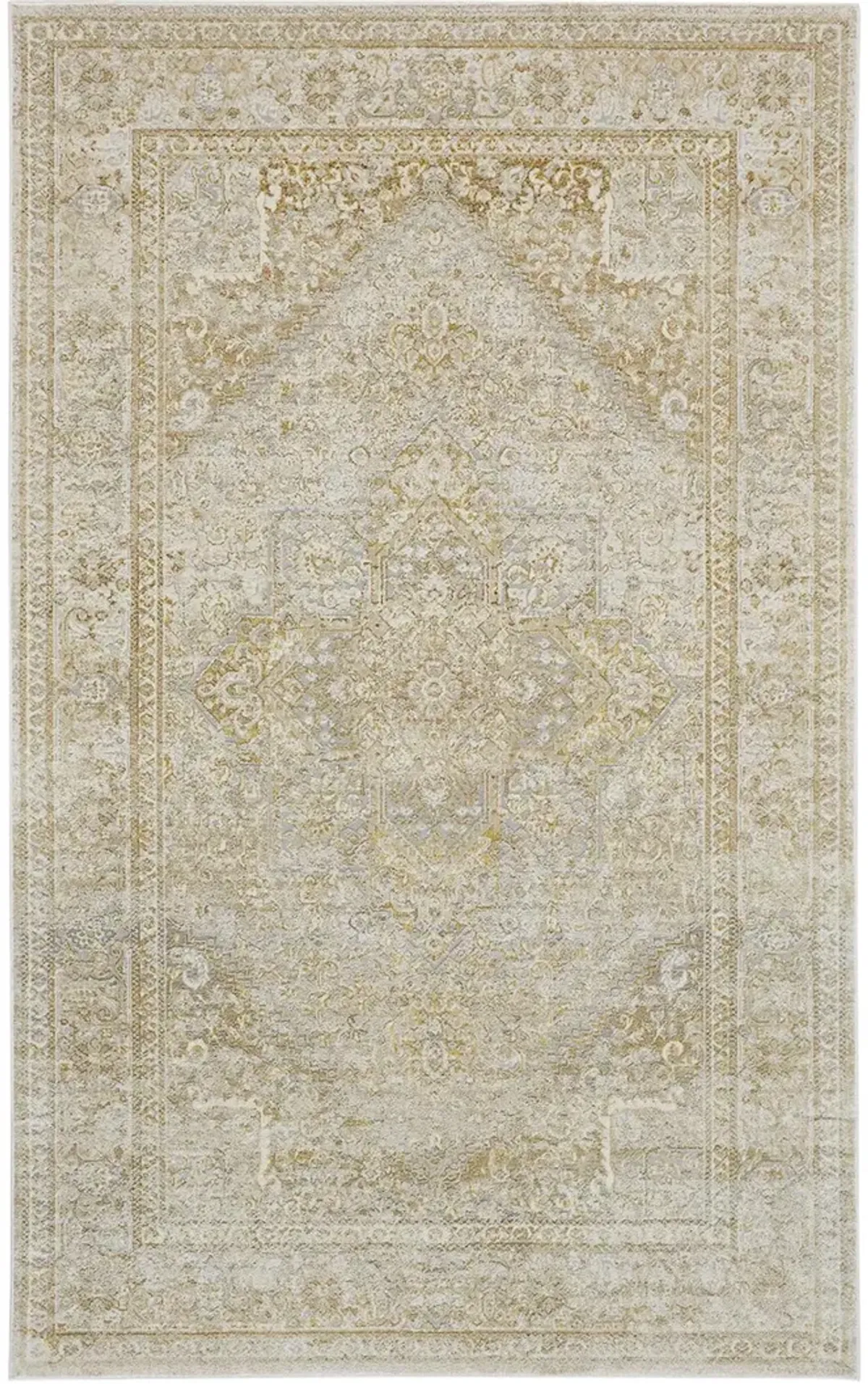 Aura 3734F Ivory/Gold 5' x 8' Rug